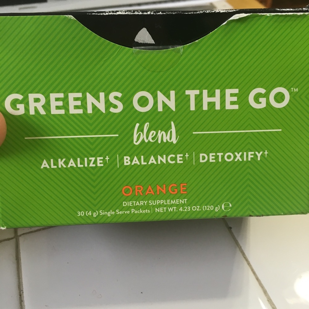 It works on the go greens in orange flavor